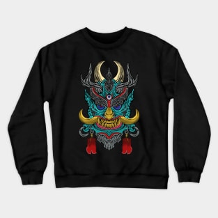 Japanese Oni Mask Crewneck Sweatshirt